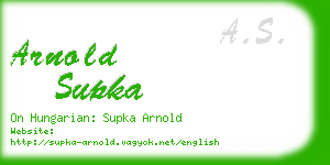 arnold supka business card